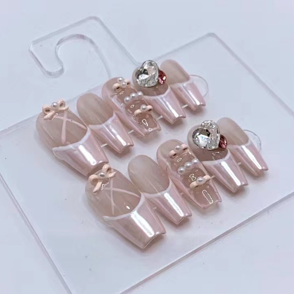 Ballerina En Pointe Custom Ballet Handmade Gel-X Fake False Press On Nails